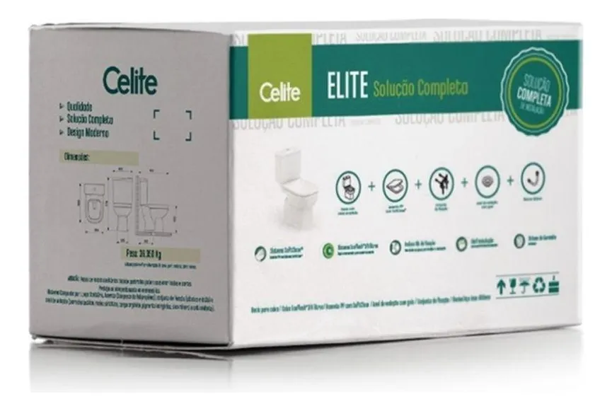 Vaso Sanitário Com Caixa Acoplada Elite Branco — foto 4