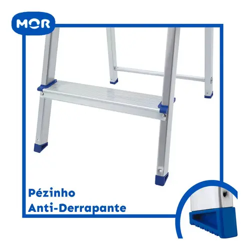 Escada Doméstica Em Aluminio 5 Degraus Real — foto 5