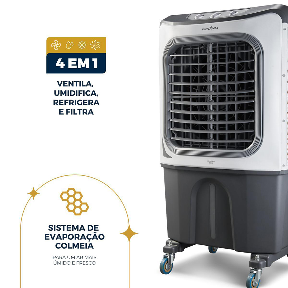 Climatizador de Ar Britânia BCL70 70L 3 Velocidades — foto 6