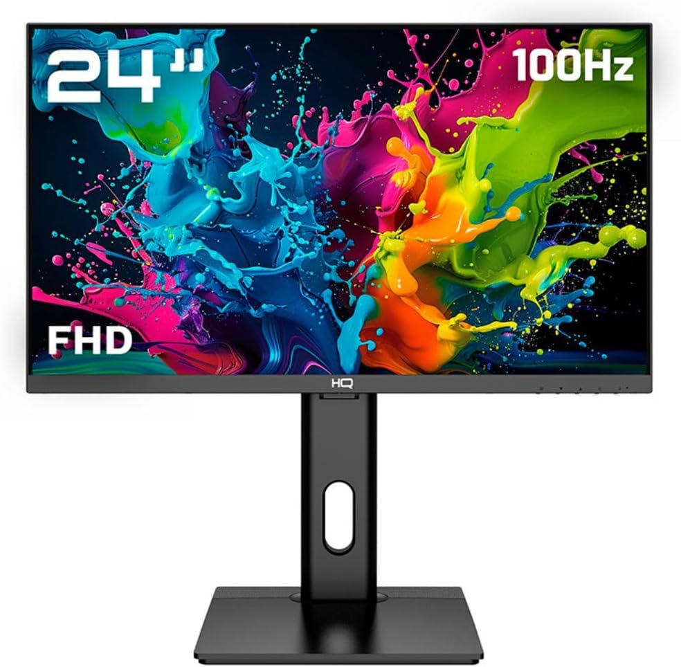 Monitor HQ Pro 24" LED Full HD 100Hz Ergonômico - HQ24AJ100