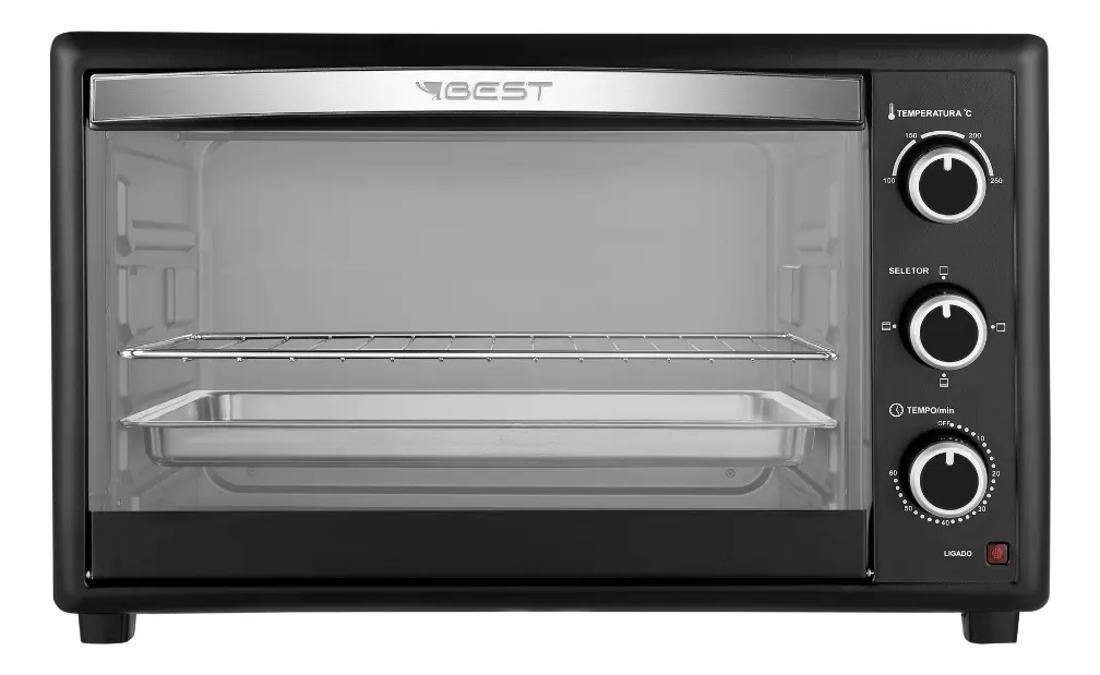 Forno Elétrico 66 Litros Preto E Branco - Best — foto 3