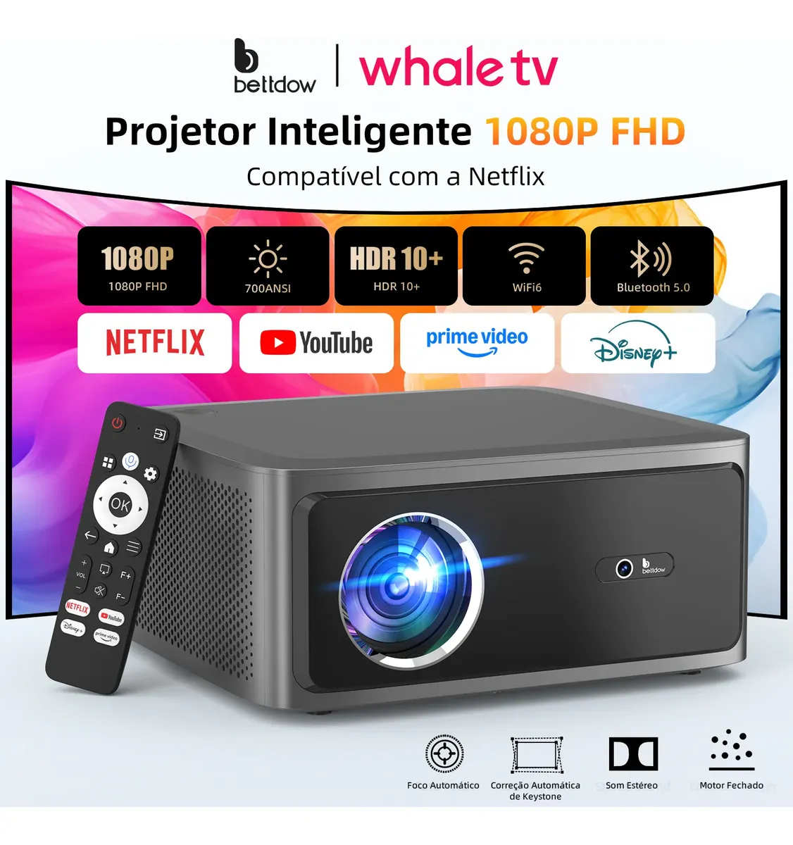 Bettdow Ac1071 1080p 1000ansi Lumens Wi-fi — foto 3