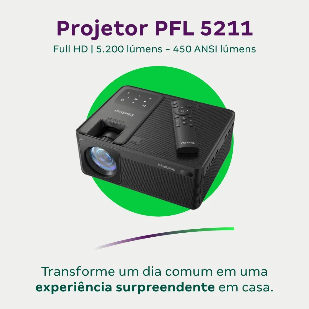 Full HD 5200 Lúmens PFL5211 Intelbras Preto — foto 3