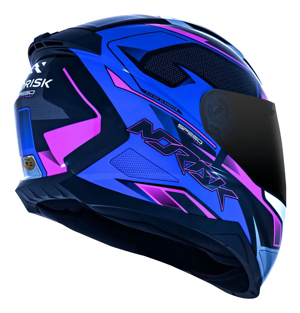 Capacete Norisk Razor SpeedMax Roxo Com Rosa — foto 3