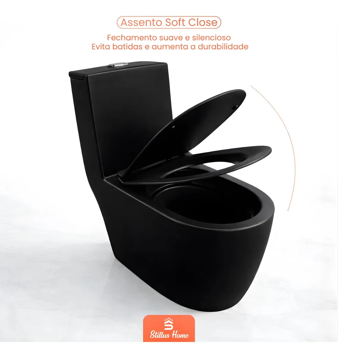 Vaso Sanitario Monobloco Caixa Acoplada Budapeste Preto — foto 4