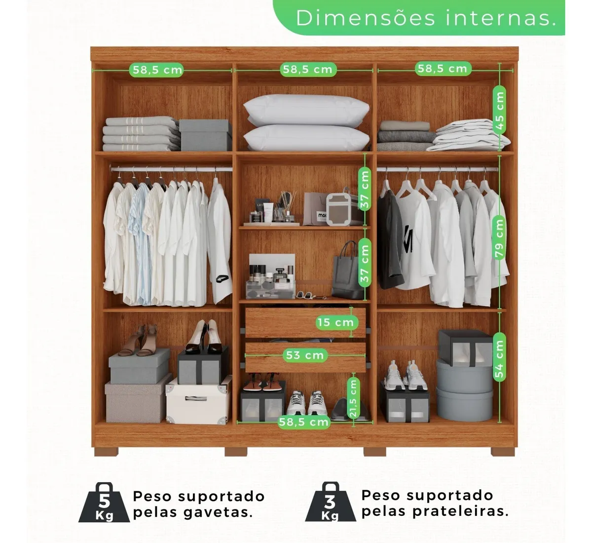 Guarda-roupa Casal 6 Portas 2 Gavetas França — foto 5