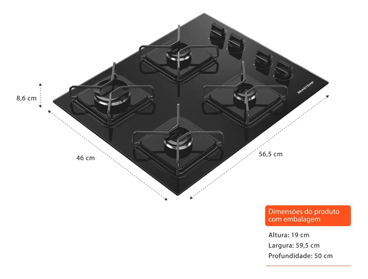 Cooktop 4 Bocas Brastemp — foto 5