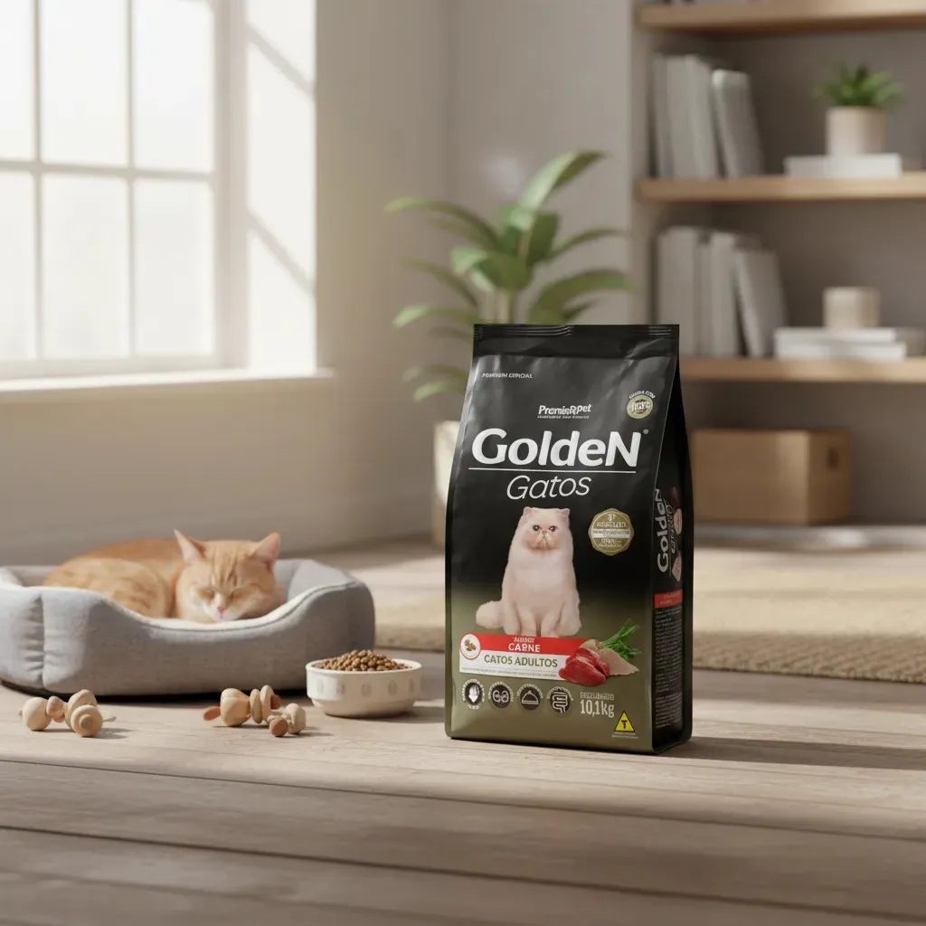 Ração Golden Gatos Adultos Sabor Carne 10,1kg — foto 5