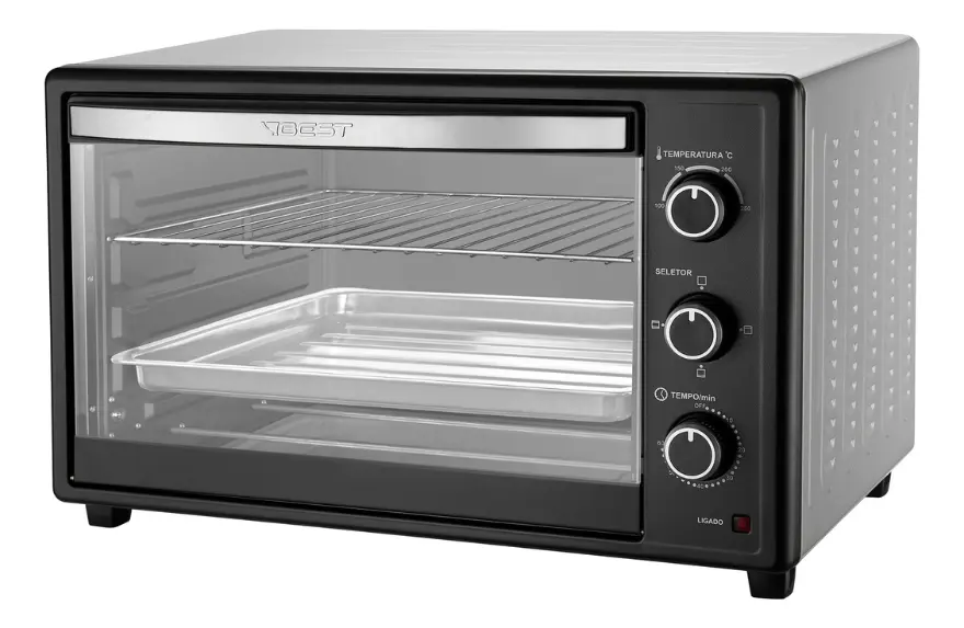 Forno Elétrico 66 Litros Preto E Branco - Best — foto 5