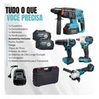 Kit Maleta 4 Ferramentas Furadeira Martelete Esmerilhadeira — foto 5