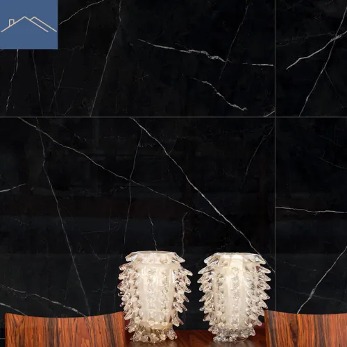 Pisos Porcelanato Royal Black Polido 80,5x140cm Villagrês — foto 5