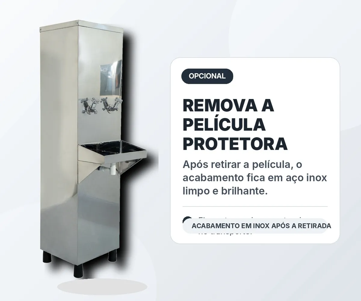 Bebedouro 25 Litros Inox Adesivado + Filtro + Kit Instalação — foto 5