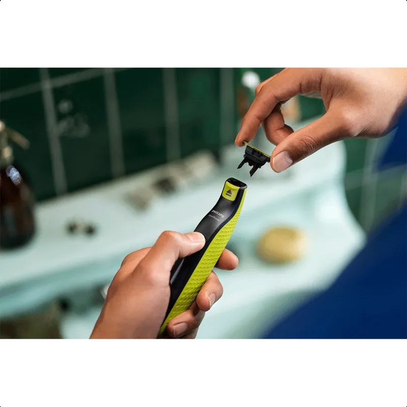 Barbeador Philips Oneblade cor Verde-limão — foto 5