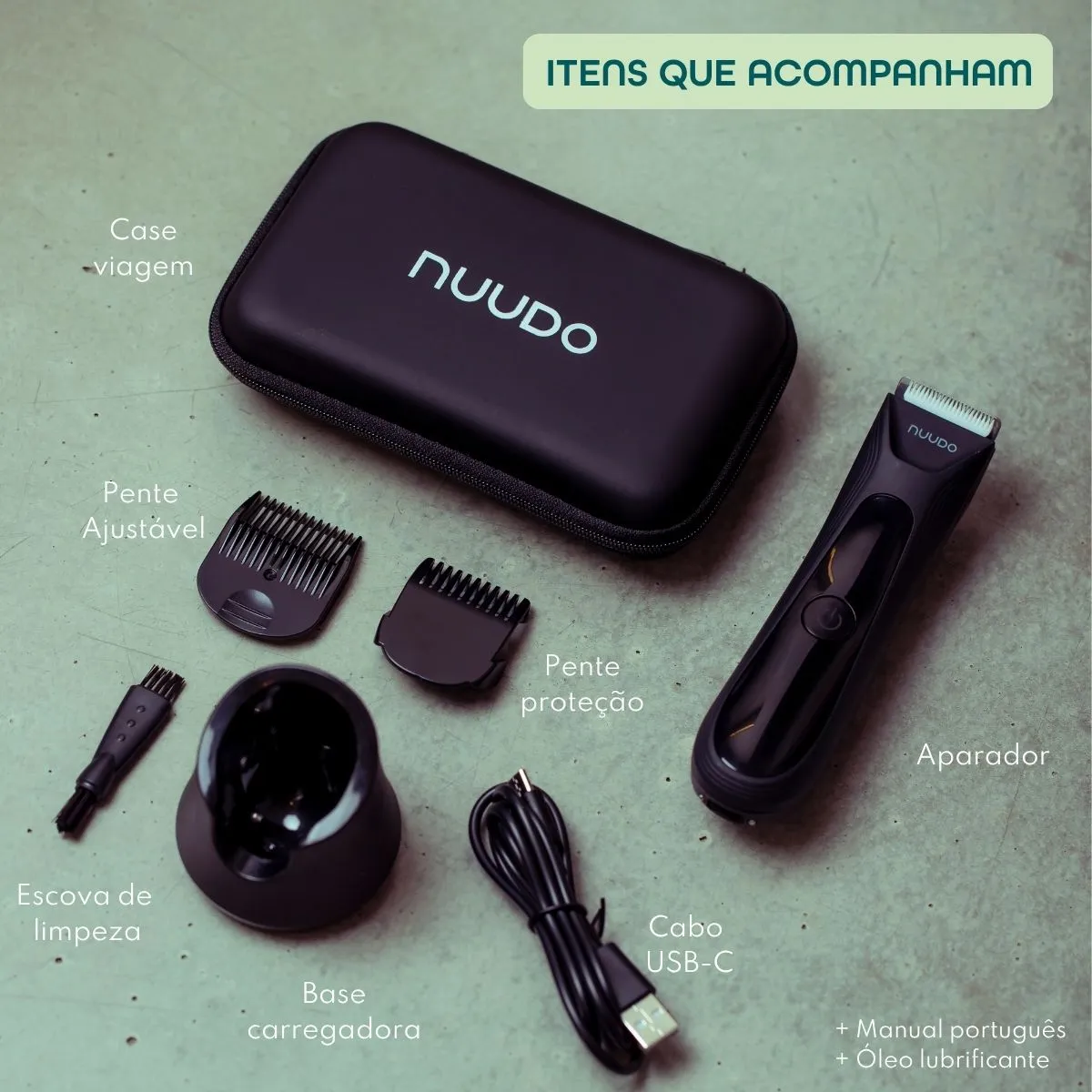 Aparador De Pelos Elétrico Íntimo Masculino + Estojo - Nuudo — foto 5