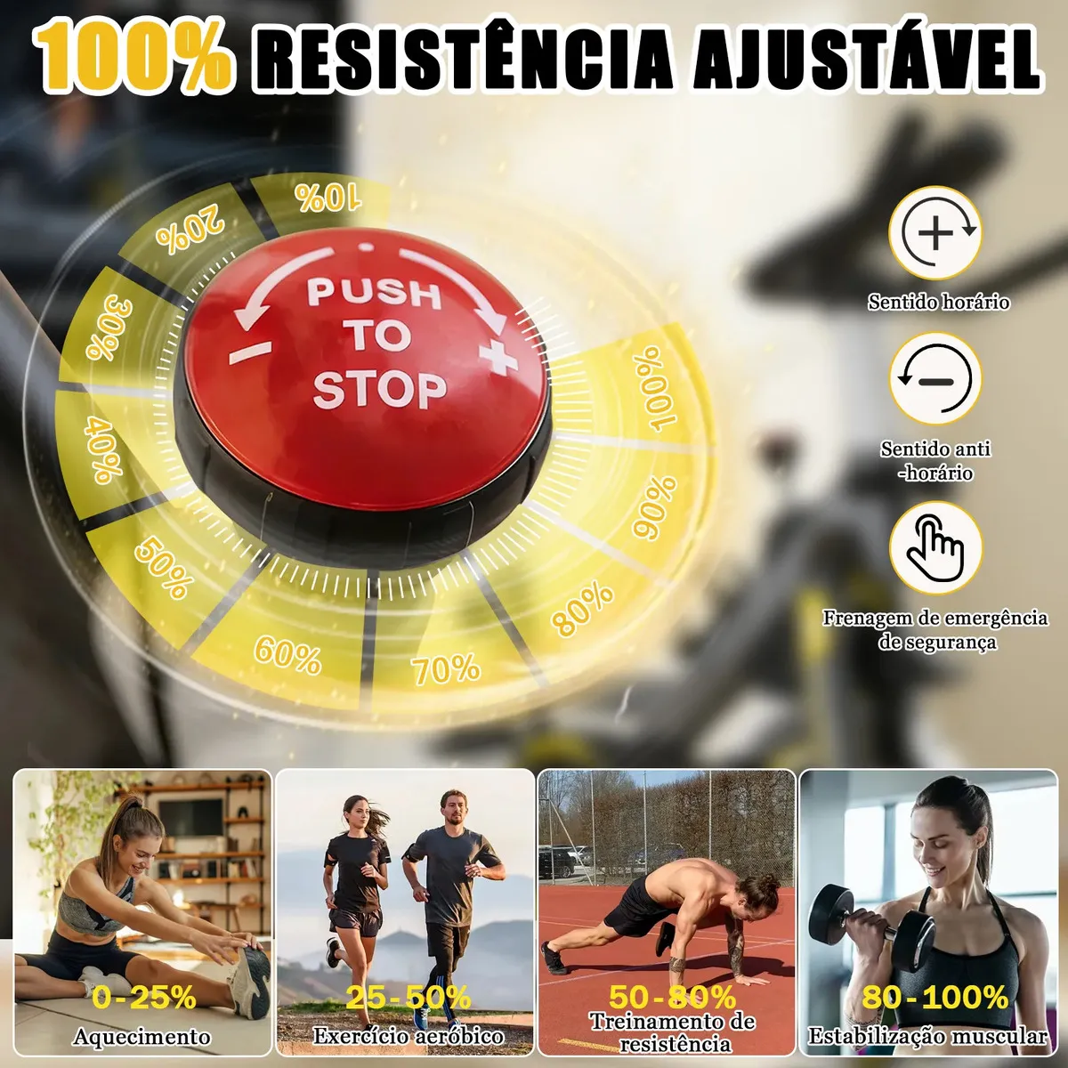 Bicicleta Spinning Romantic Crown Preto Roda Inércia 10kg — foto 5