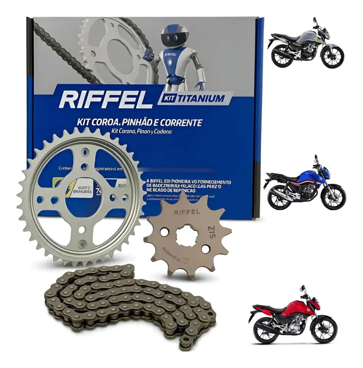 Kit Relaçao Titan Fan Start 160 Riffel Aço