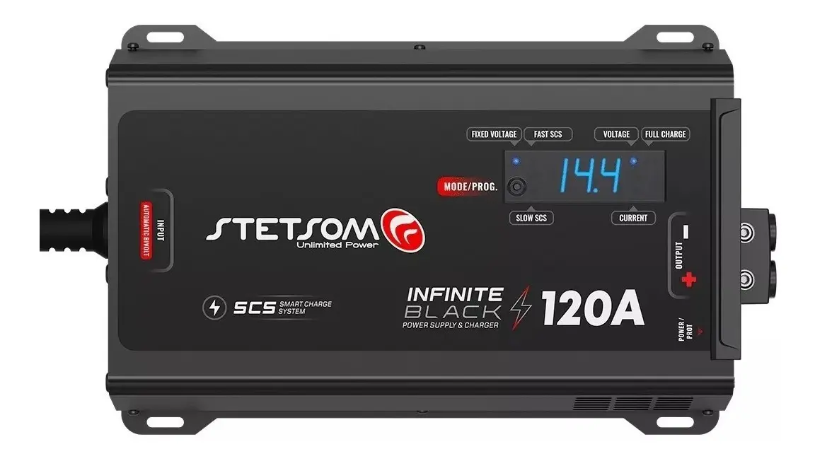 Fonte Carregador Stetsom Infinite 120A para Som Automotivo Bivolt