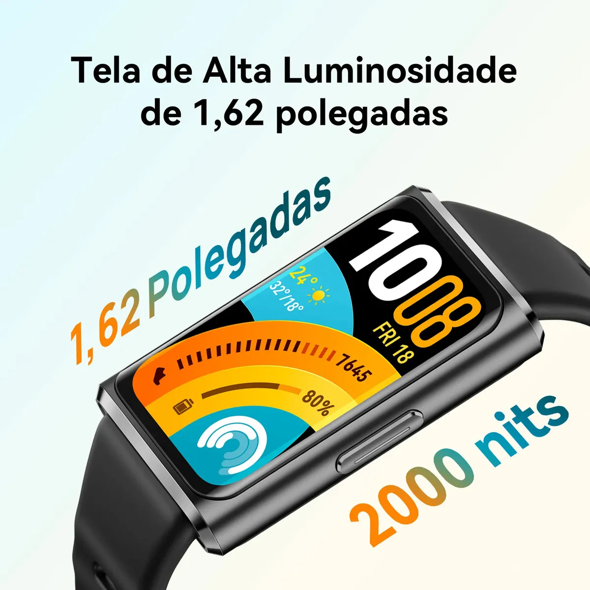 te Smartwatch HUAWEI Band 11 Pro Posicionamento GNSS Autônomo Tela 162" AMOLED........ Bateria com Autonomia de Até 14 Dias Monitoramento Aprimorado do Sono Compatível com iOS