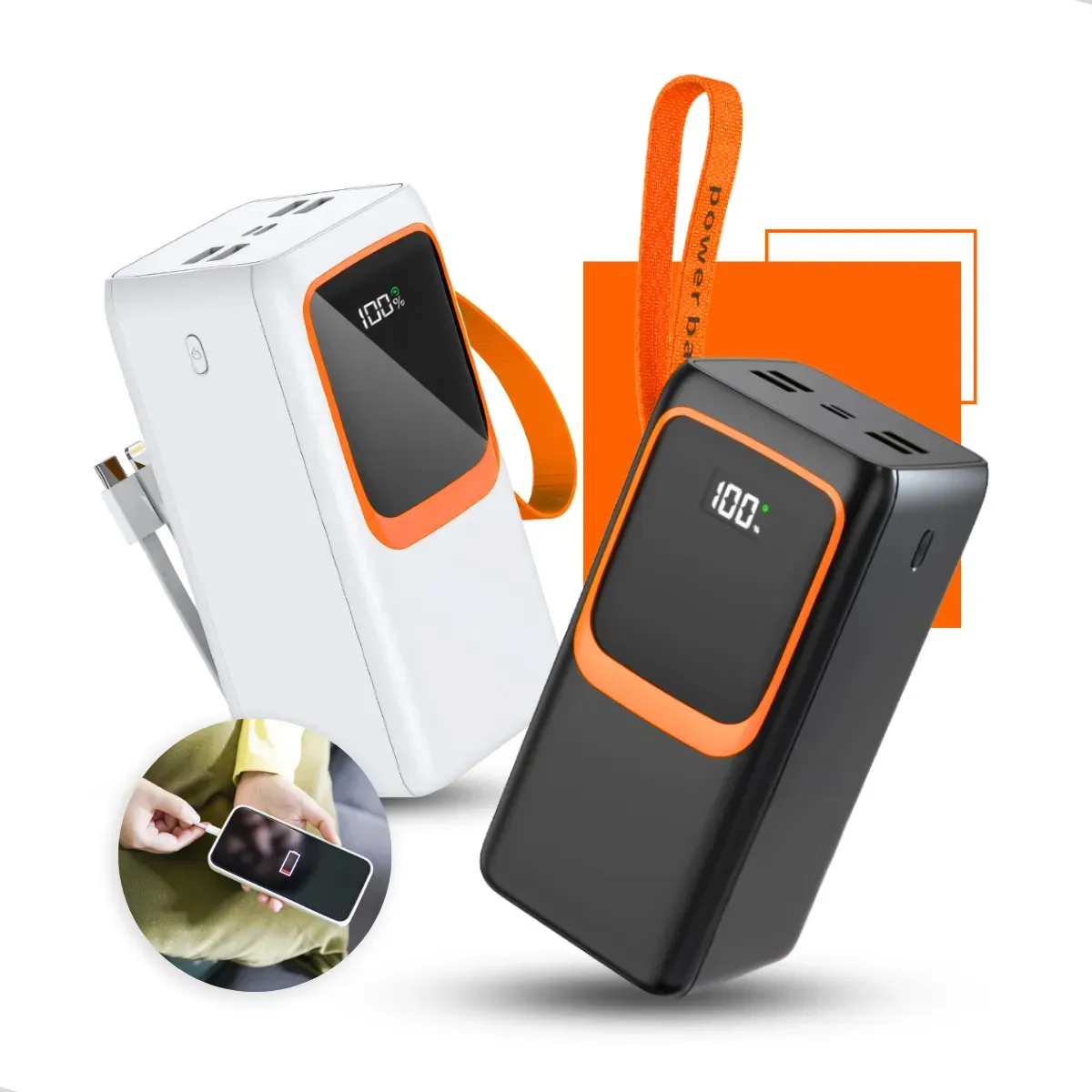 Power Bank Turbo Carregador Portátil 50.000mah Turbo 22.5w Premium Universal Rápida Carga Para Celular iPhone Xiaomi Motorola LG Smartwatch Tablet Display Digital Viagens Festa Ios Nixzen Pr