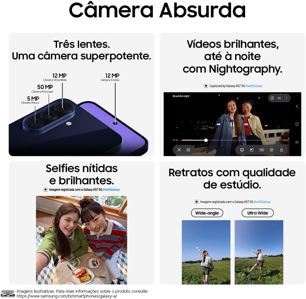 Smartphone Samsung Galaxy A57 5G Câmera Tripla 50MP OIS — foto 5