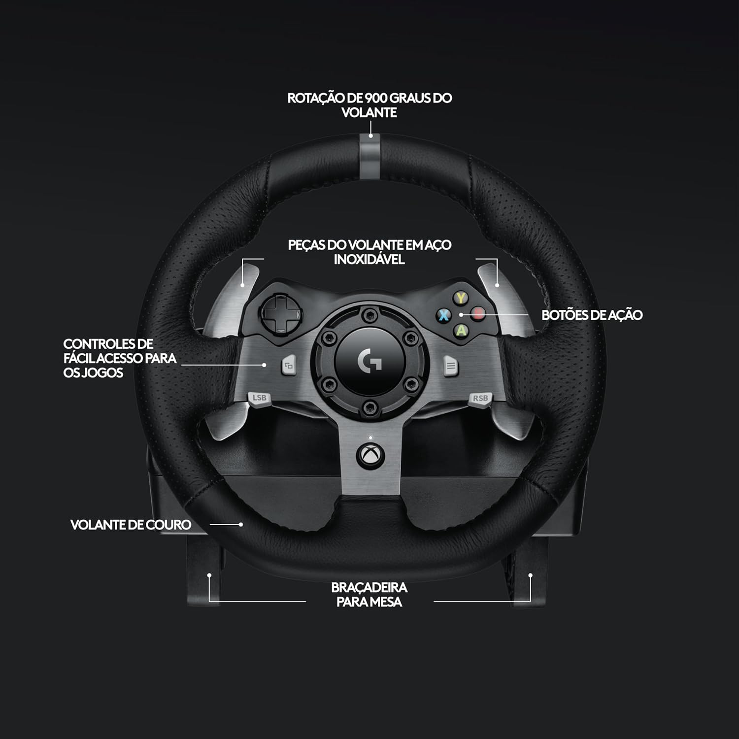 Volante Logitech G920 Driving Force para Xbox e PC — foto 6